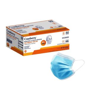 Mascarilla 3 Pliegues con Elástico tipo lIR uso Médico BFE 298%